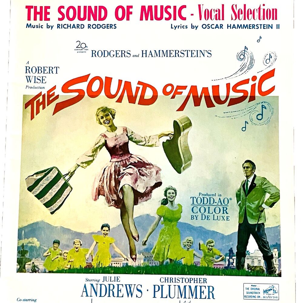 The Sound of Music Vtg Rodgers Hammerstein Vocal Selection Sheet Music Book 60s